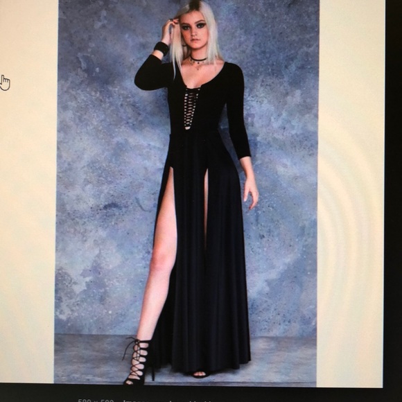 Blackmilk Dresses & Skirts - Blackmilk vamp split maxi dress